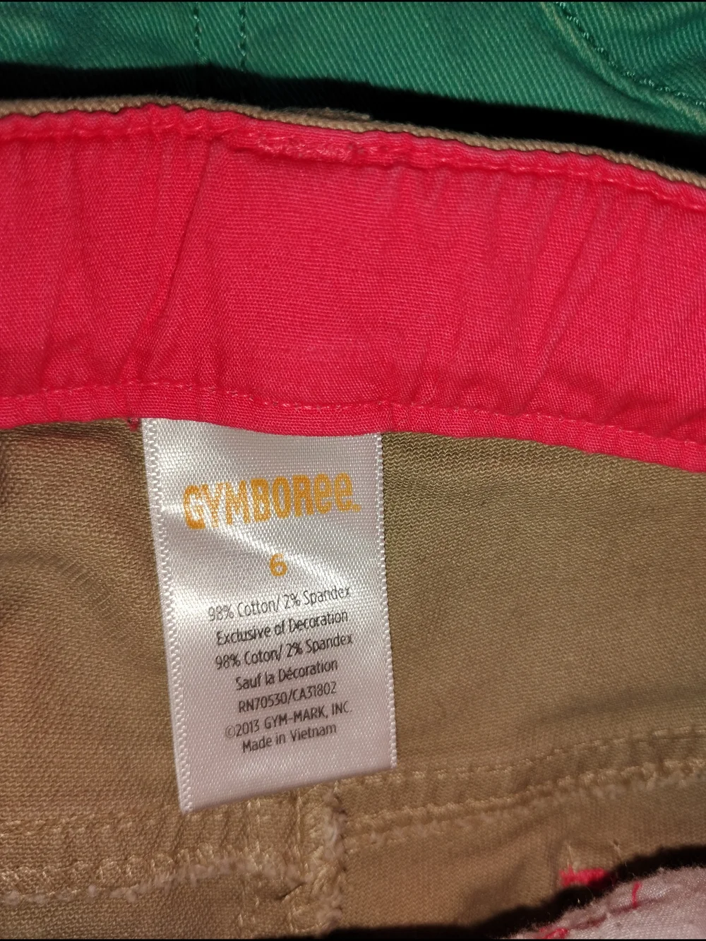 Gymboree Beige Pants with Pink Trim